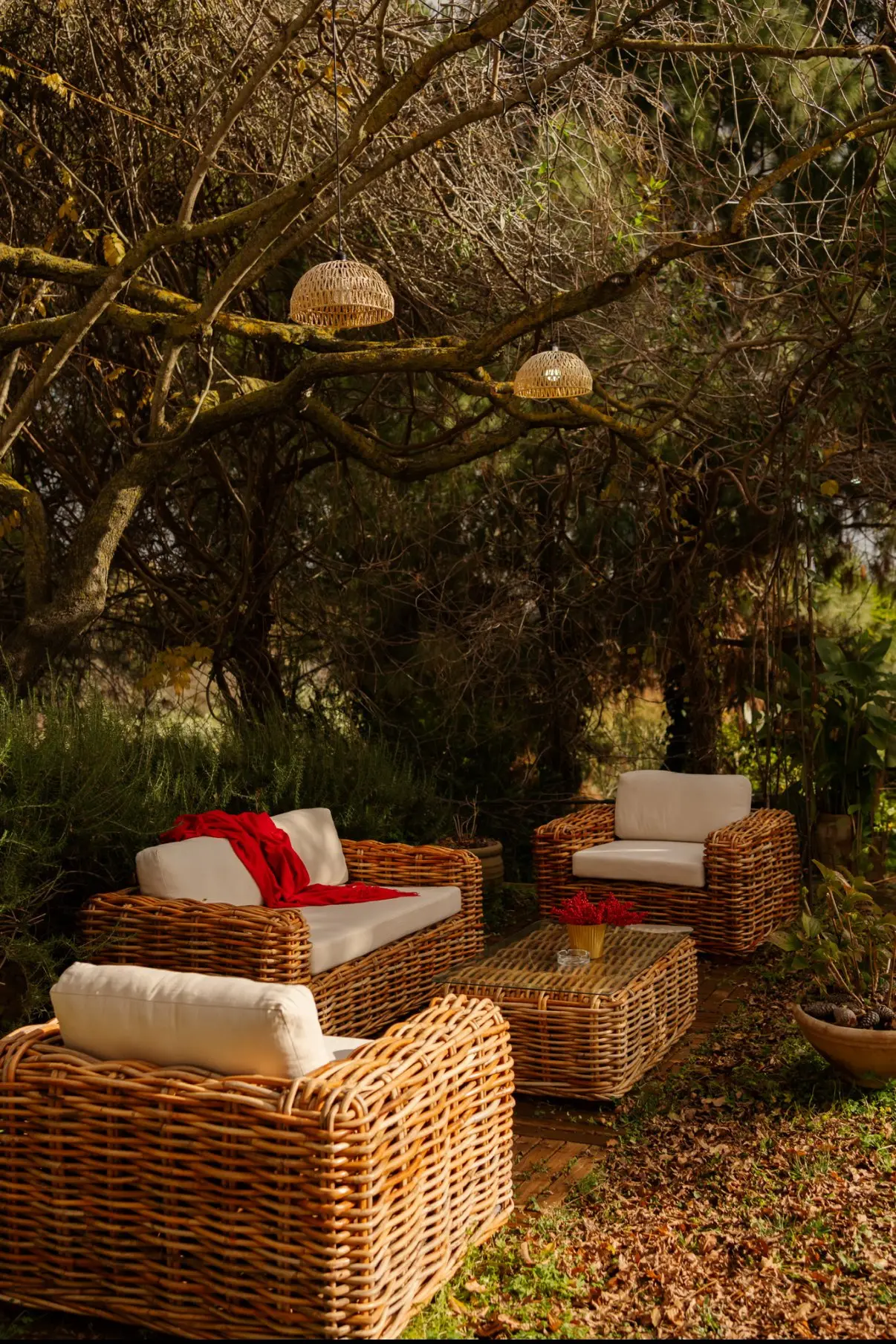 Salotto esterno rattan